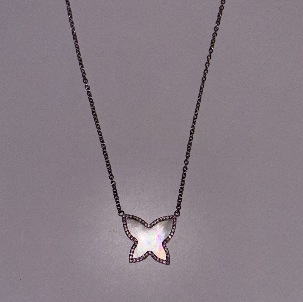 Silver Butterfly Pendant Necklace